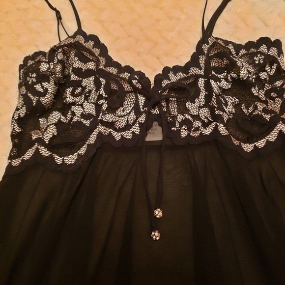 MARILYN MONROE Sheer & Lace Babydoll w/Thong Set - Picture 3 of 3